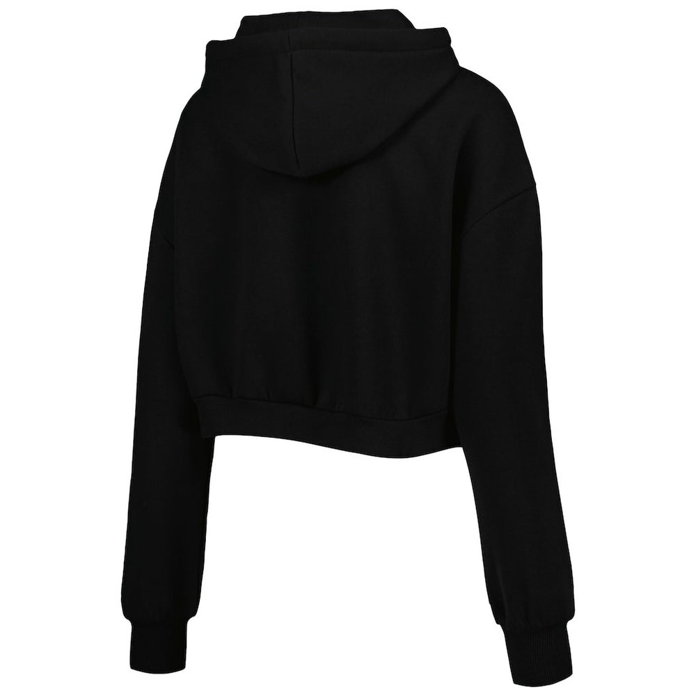 Cleveland Browns The Wild Collective Women's Cropped Pullover Hoodie Black
