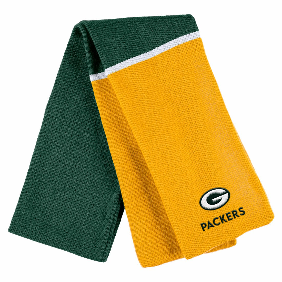 Green Bay Packers WEAR by Erin Andrews Women's Colorblock Cuffed Knit Hat with Pom and Scarf Set Green