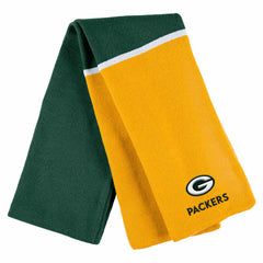 Green Bay Packers WEAR by Erin Andrews Women's Colorblock Cuffed Knit Hat with Pom and Scarf Set Green