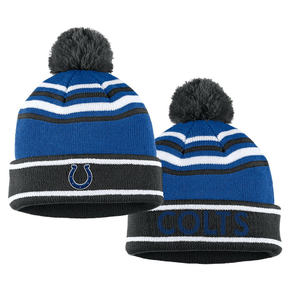 Indianapolis Colts WEAR by Erin Andrews Women's Colorblock Cuffed Knit Hat with Pom and Scarf Set Royal