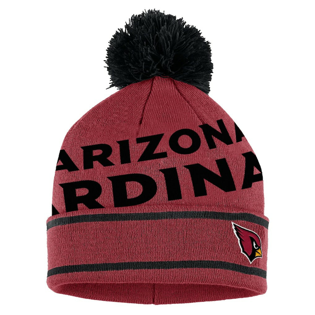 Arizona Cardinals WEAR by Erin Andrews Women's Double Jacquard Cuffed Knit Hat with Pom and Gloves Set Cardinal