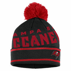 Tampa Bay Buccaneers WEAR by Erin Andrews Women's Double Jacquard Cuffed Knit Hat with Pom and Gloves Set Black