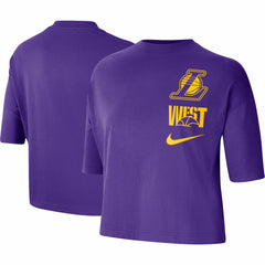 Los Angeles Lakers Women's Essential Boxy T-Shirt Purple