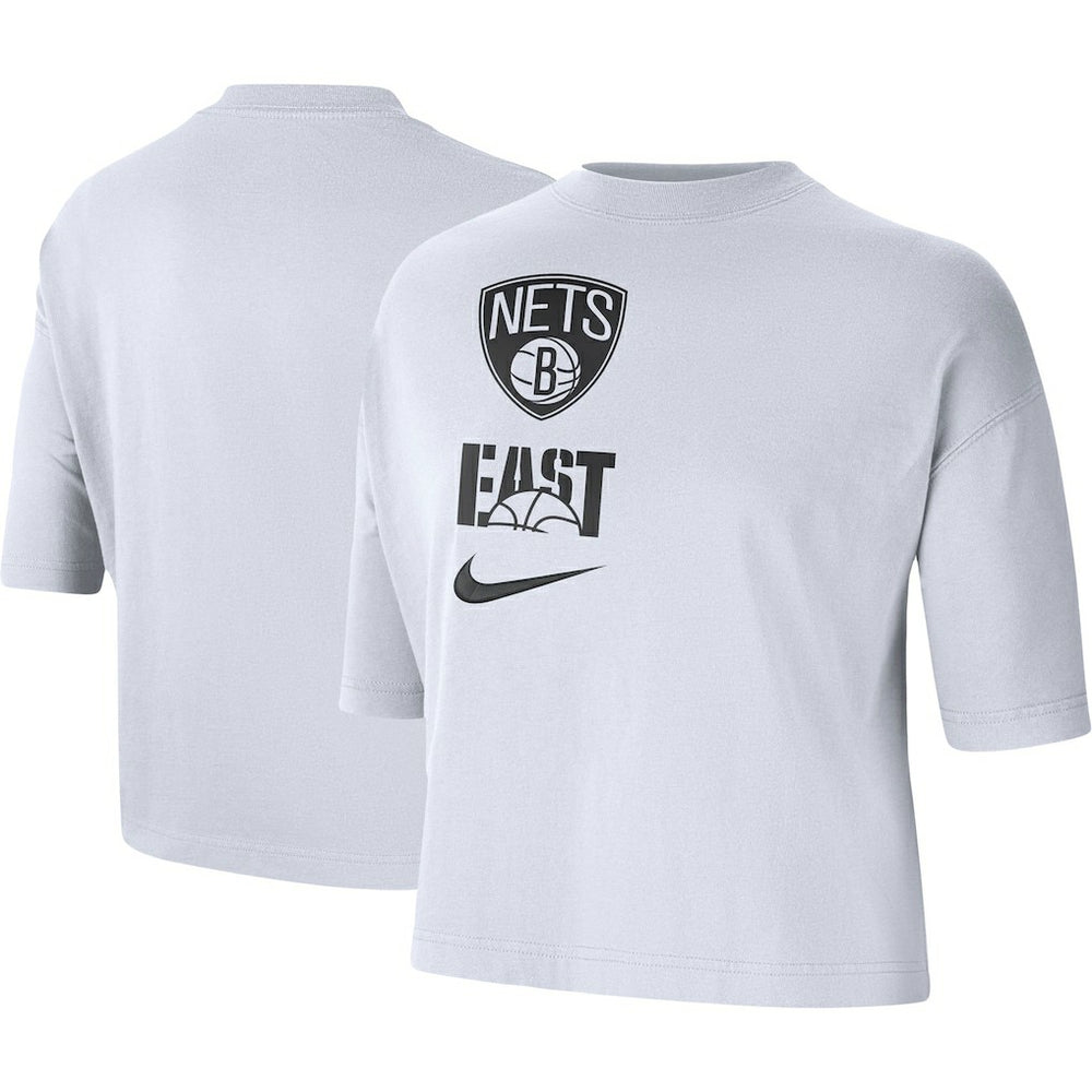 Brooklyn Nets Women's Essential Boxy T-Shirt White