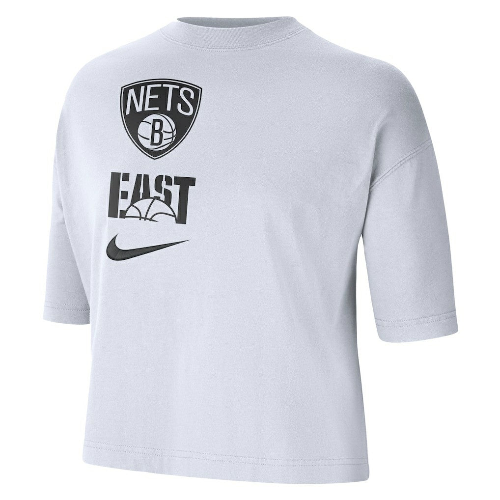 Brooklyn Nets Women's Essential Boxy T-Shirt White