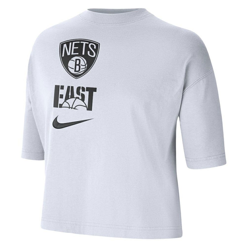 Brooklyn Nets Women's Essential Boxy T-Shirt White