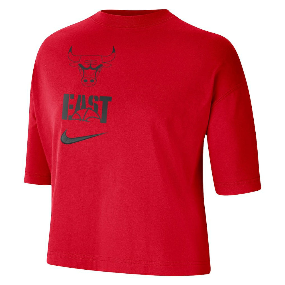 Chicago Bulls Women's Essential Boxy T-Shirt Red