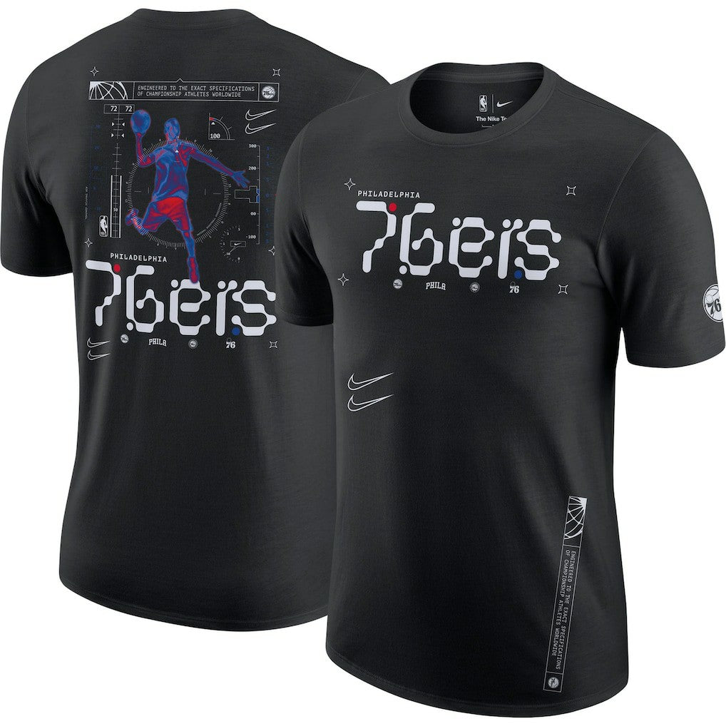 Philadelphia 76ers Courtside Air Traffic Control Max90 T-Shirt Black
