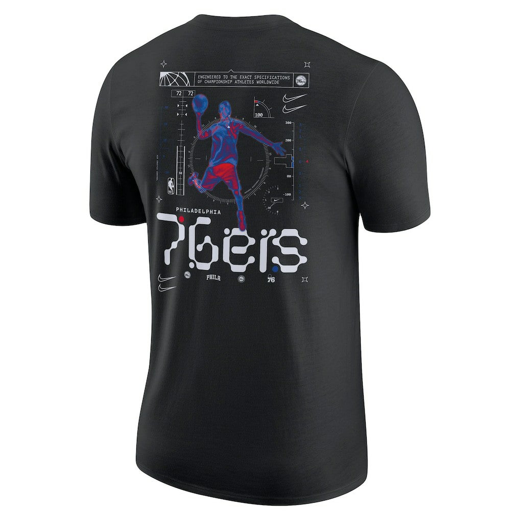 Philadelphia 76ers Courtside Air Traffic Control Max90 T-Shirt Black