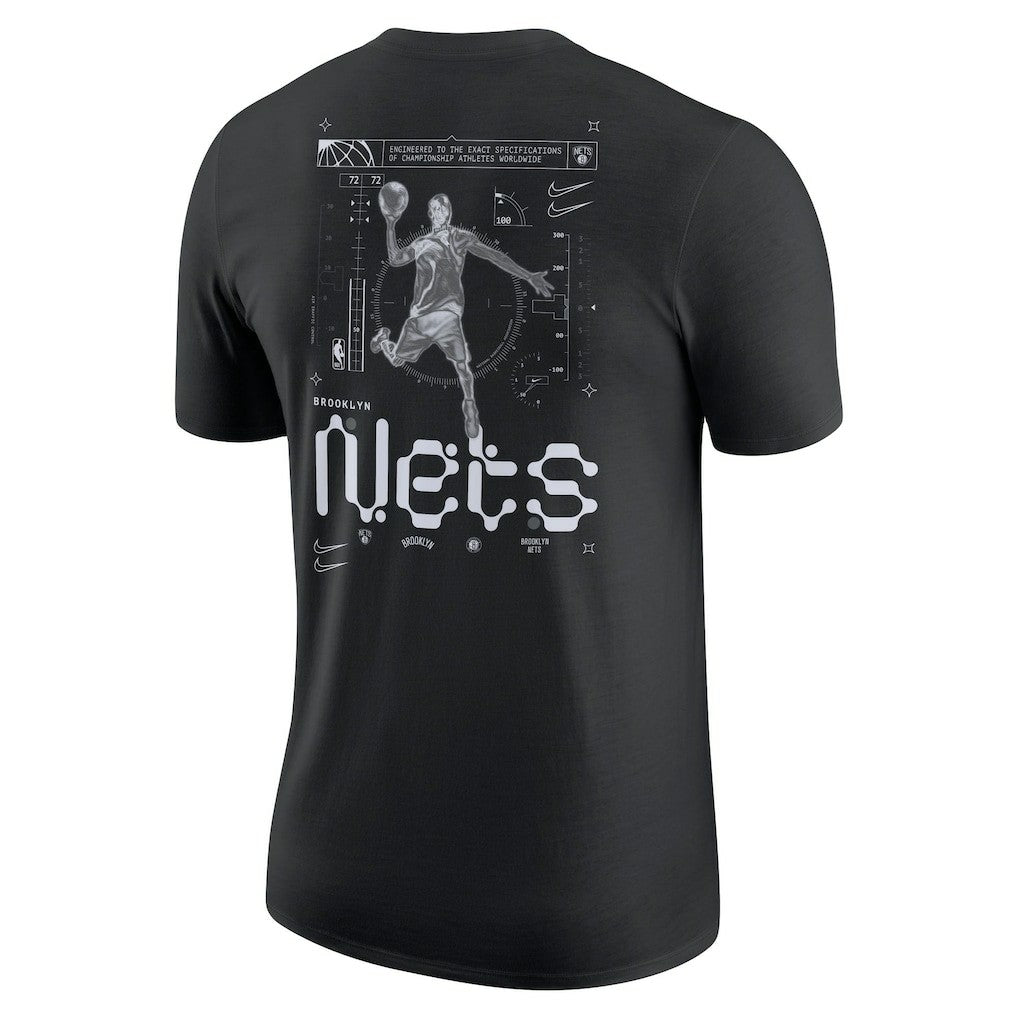 Brooklyn Nets Courtside Air Traffic Control Max90 T-Shirt Black