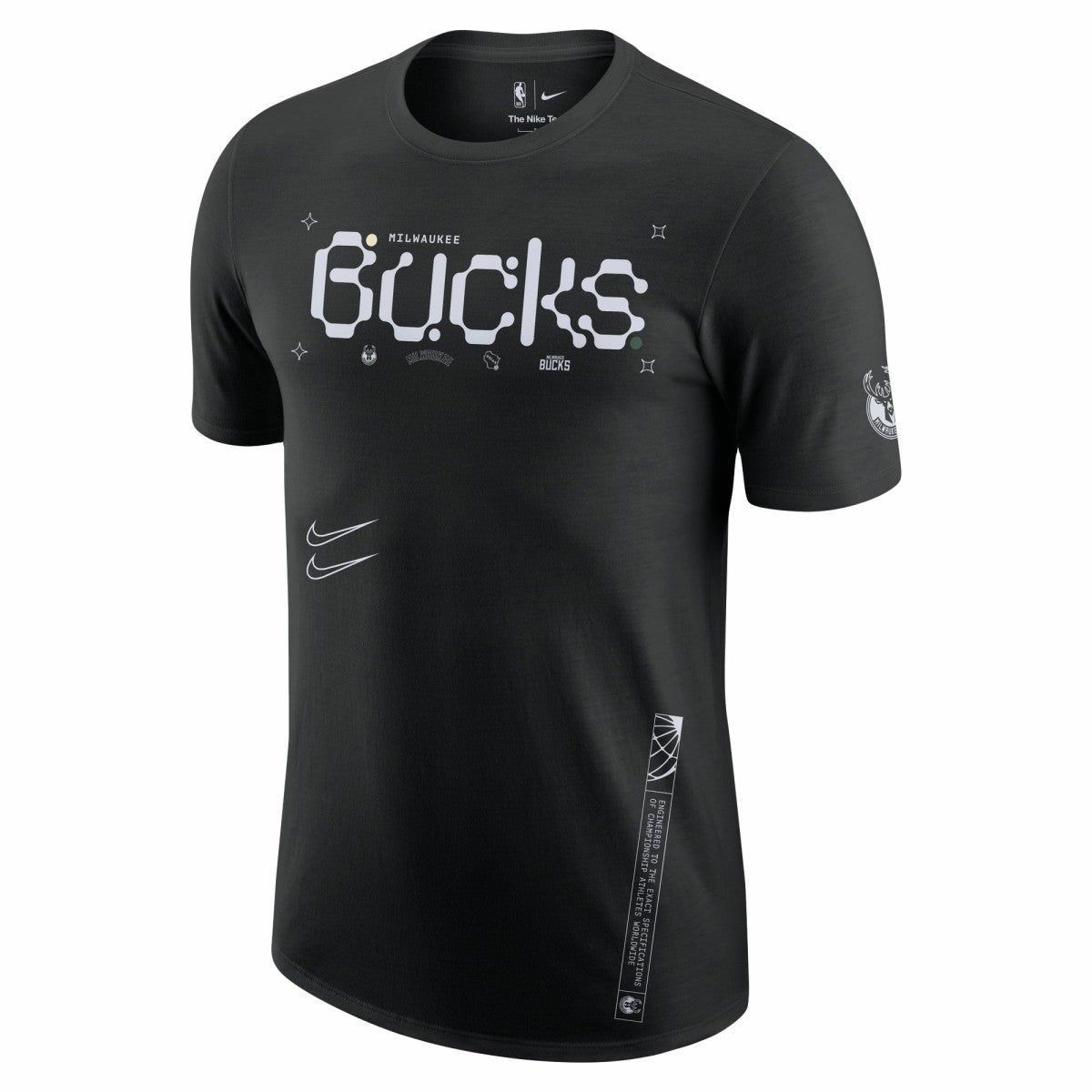 Milwaukee Bucks Courtside Air Traffic Control Max90 T-Shirt Black
