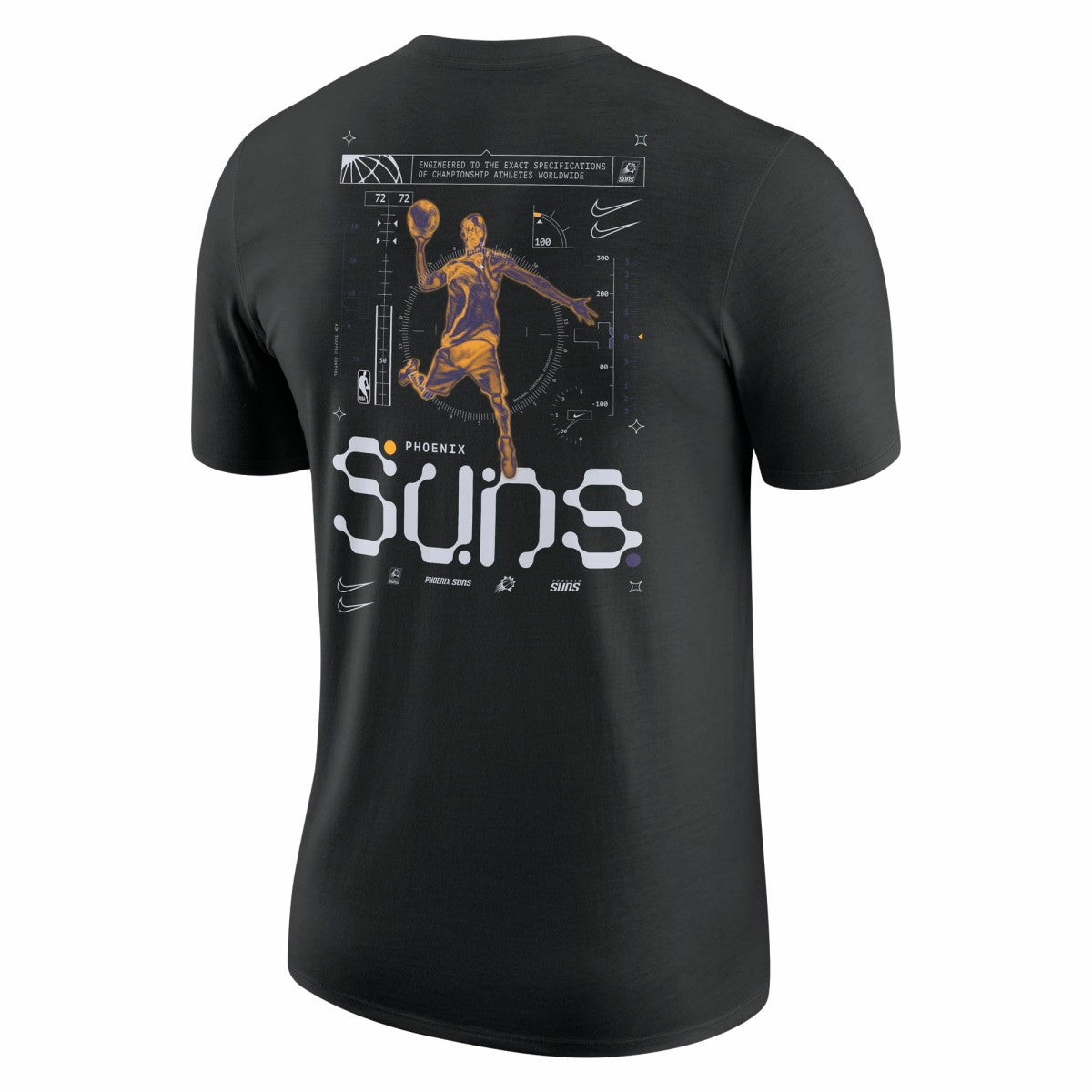 Phoenix Suns Courtside Air Traffic Control Max90 T-Shirt Black