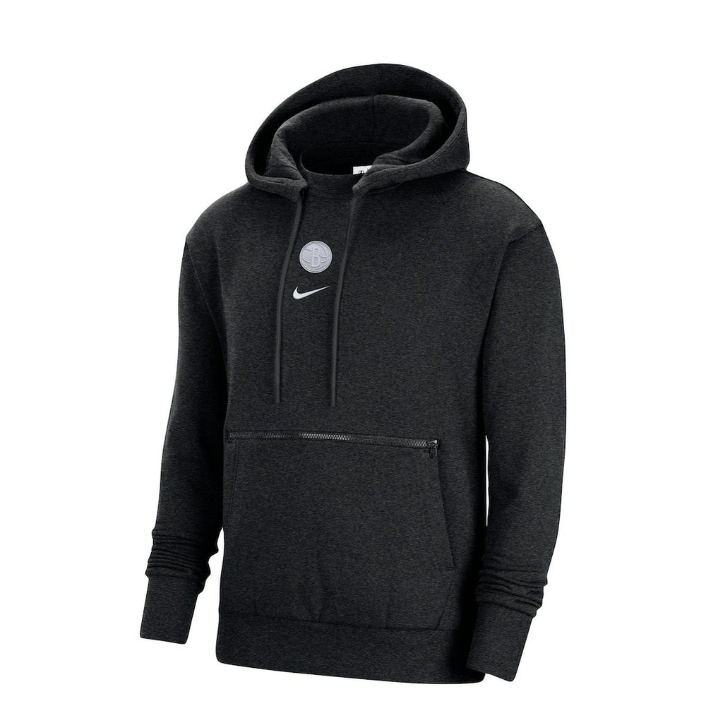 Brooklyn Nets Courtside Versus Flight Pullover Hoodie Heather Black