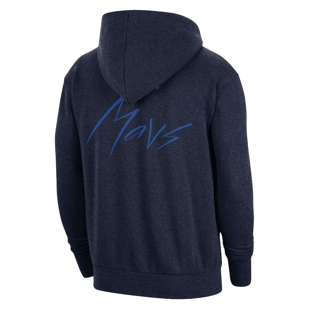 Dallas Mavericks Courtside Versus Flight Pullover Hoodie Heather Navy
