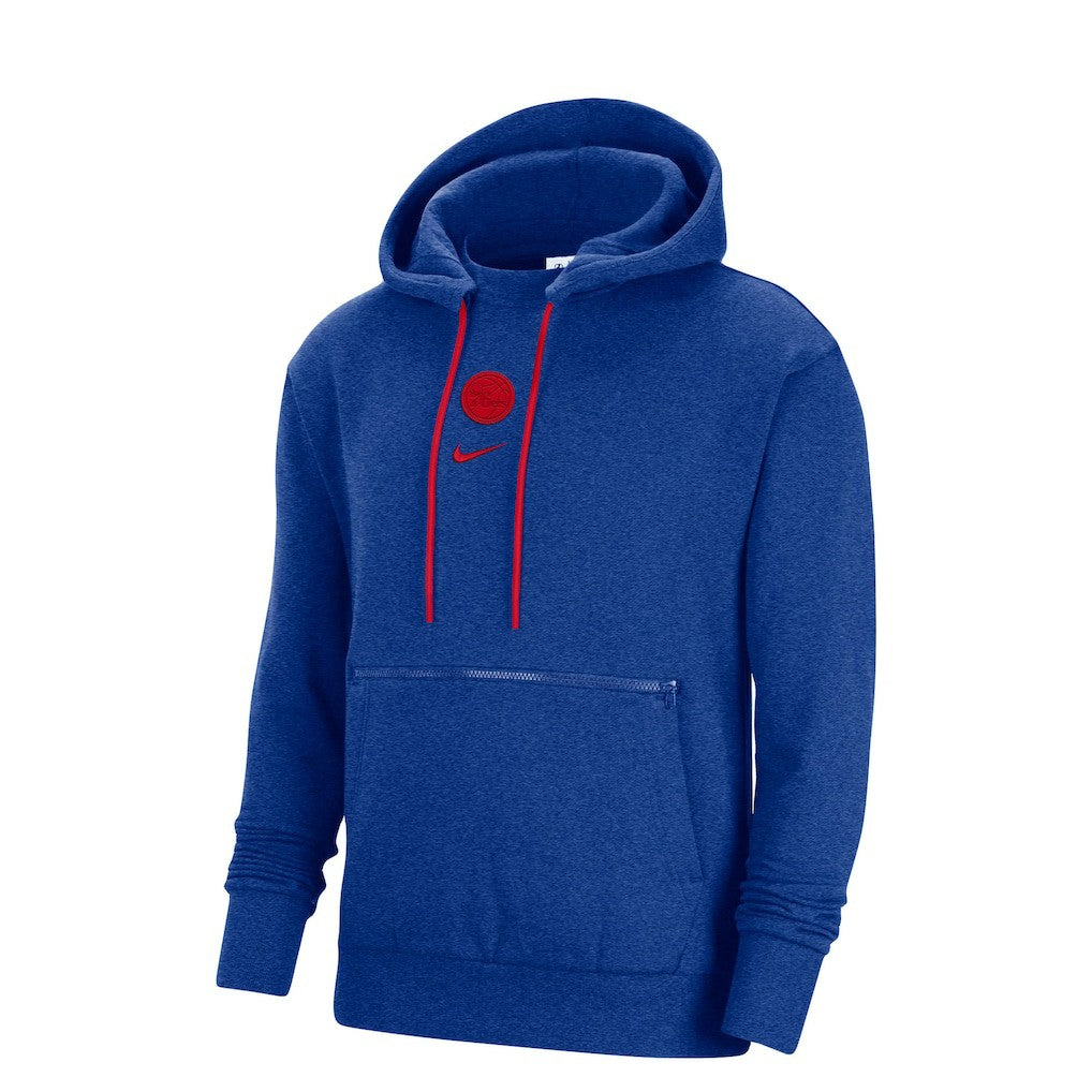 Philadelphia 76ers Courtside Versus Flight Pullover Hoodie Heather Royal