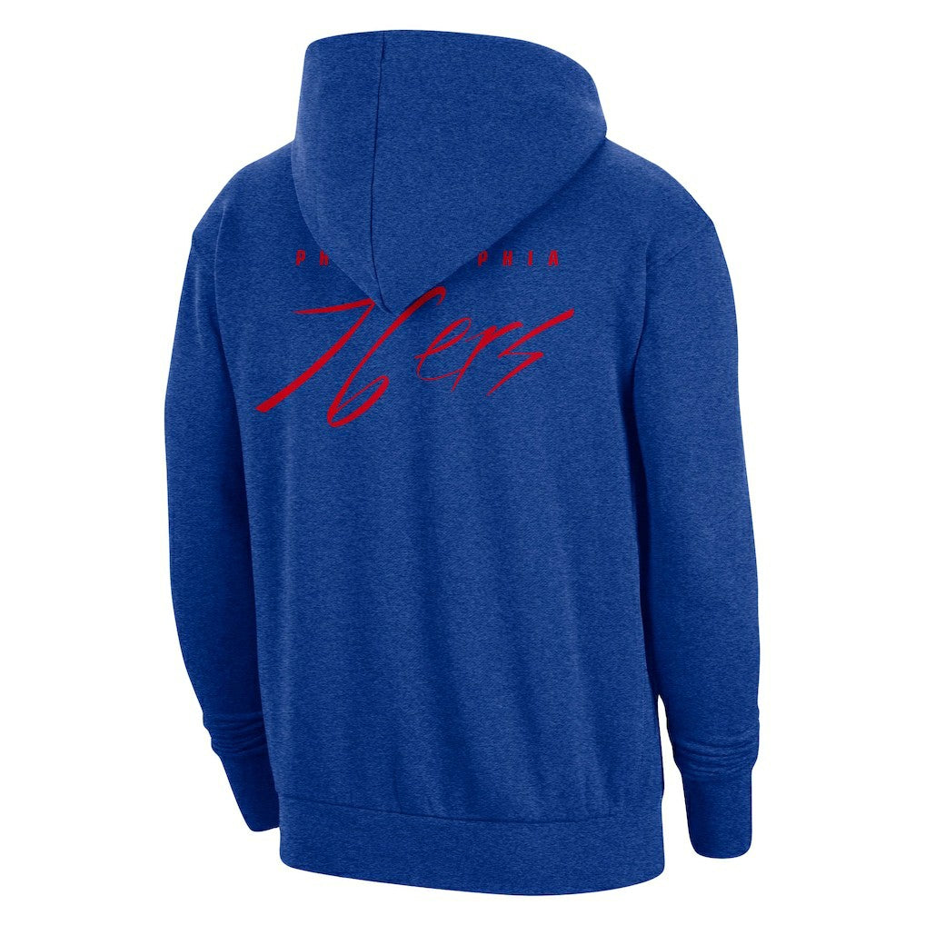 Philadelphia 76ers Courtside Versus Flight Pullover Hoodie Heather Royal