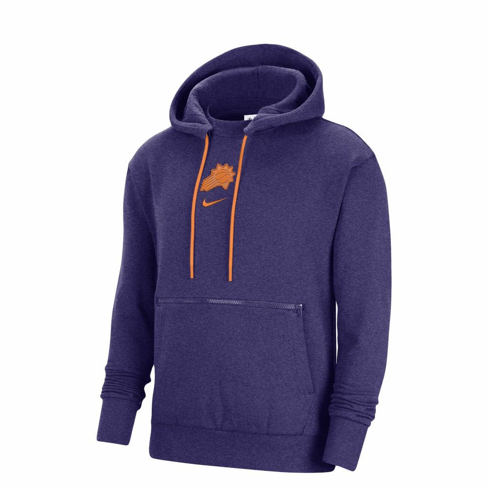 Phoenix Suns Courtside Versus Flight Pullover Hoodie Heather Purple