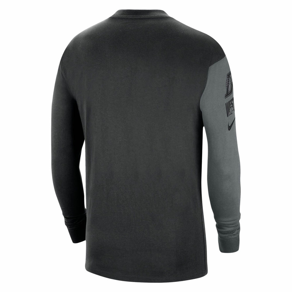 Los Angeles Lakers Courtside Versus Flight MAX90 Long Sleeve T-Shirt Black