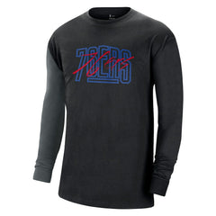 Philadelphia 76ers Courtside Versus Flight MAX90 Long Sleeve T-Shirt Black