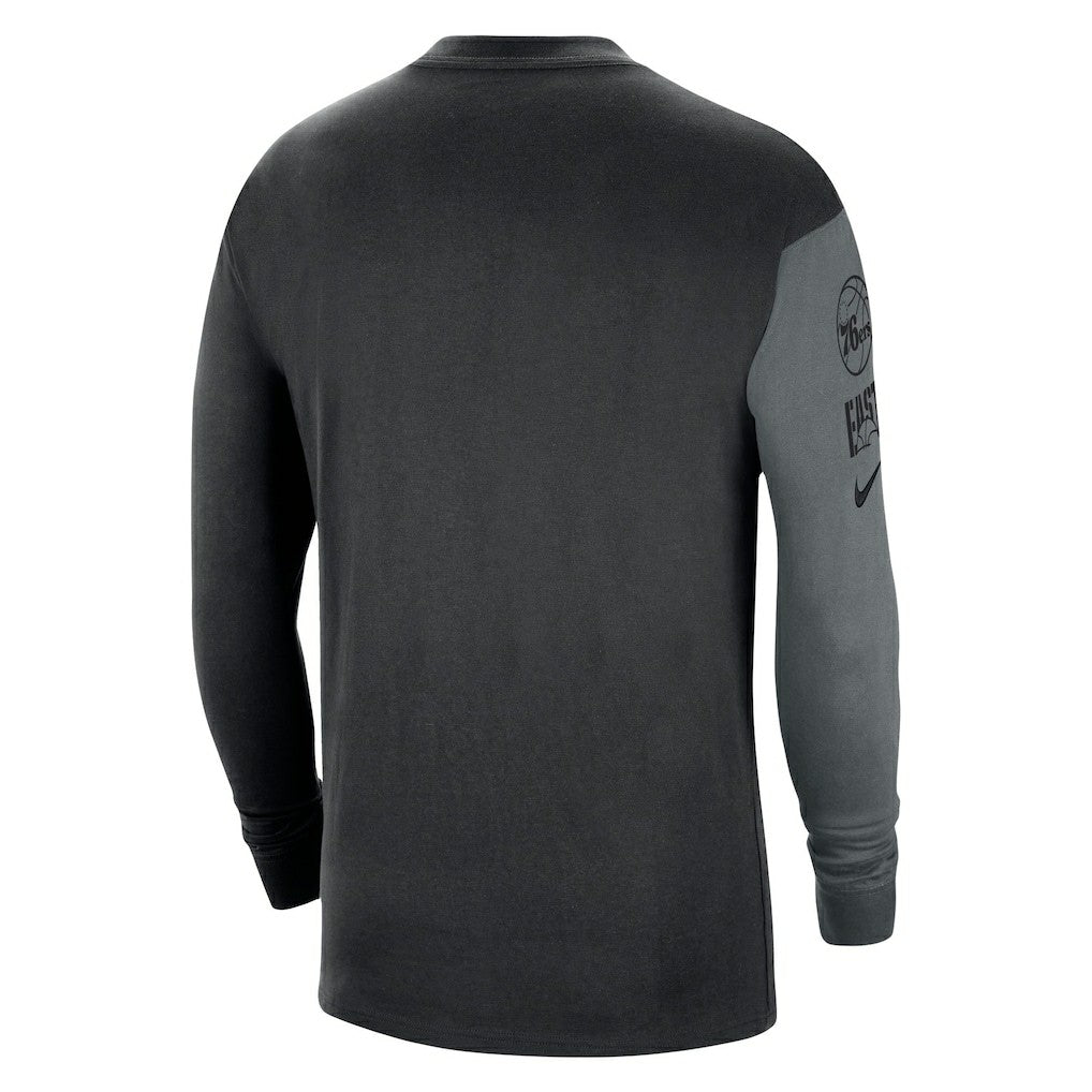 Philadelphia 76ers Courtside Versus Flight MAX90 Long Sleeve T-Shirt Black