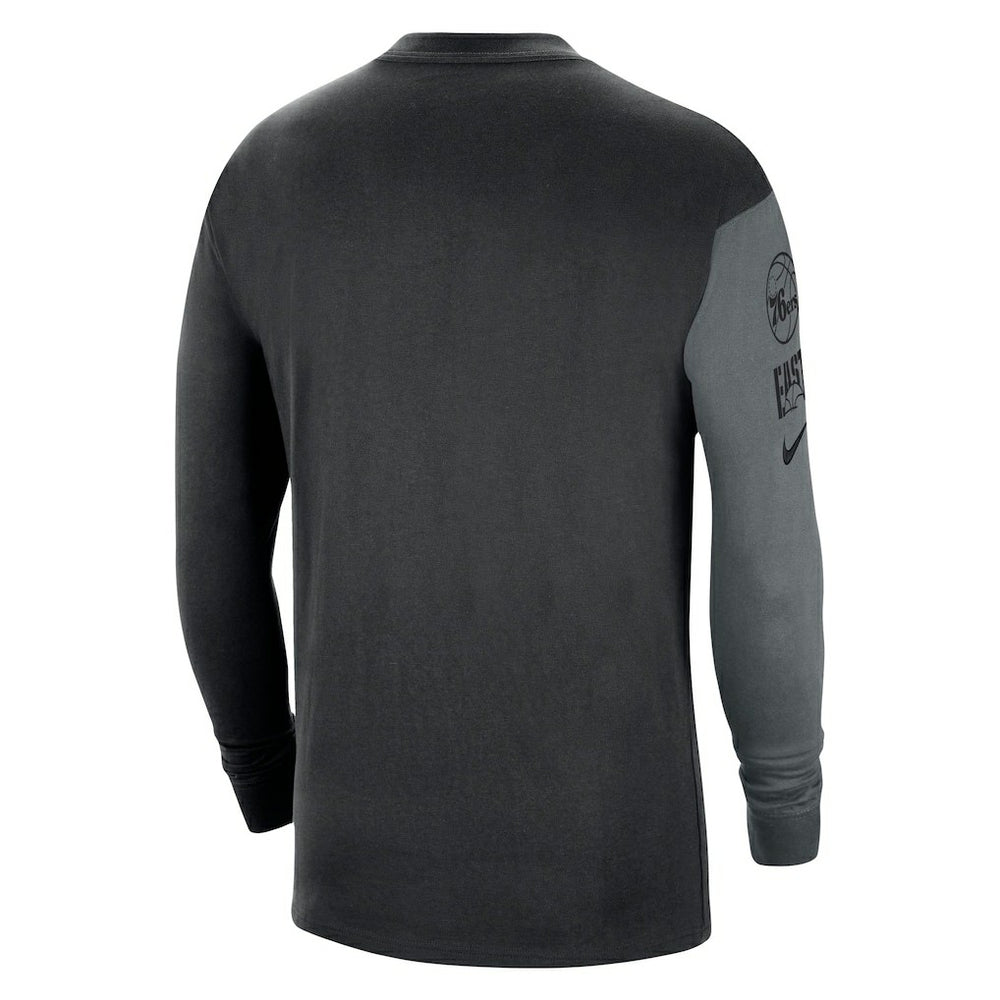Philadelphia 76ers Courtside Versus Flight MAX90 Long Sleeve T-Shirt Black