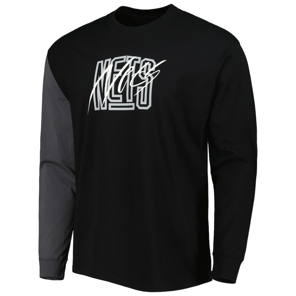 Brooklyn Nets Courtside Versus Flight MAX90 Long Sleeve T-Shirt Black