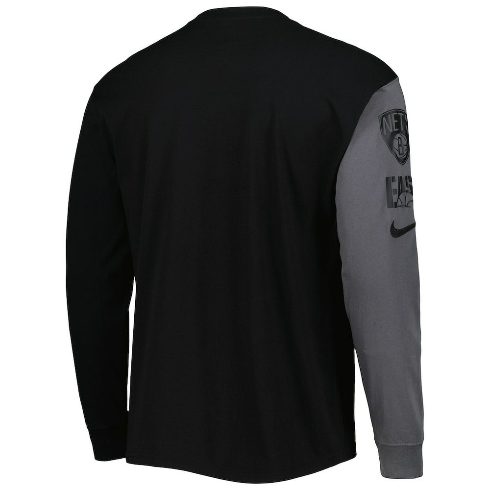 Brooklyn Nets Courtside Versus Flight MAX90 Long Sleeve T-Shirt Black