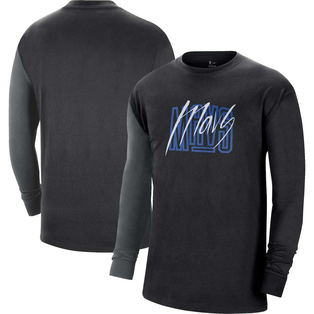 Dallas Mavericks Courtside Versus Flight MAX90 Long Sleeve T-Shirt Black
