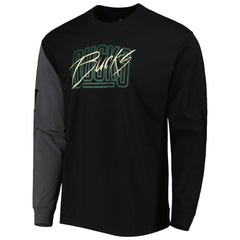 Milwaukee Bucks Courtside Versus Flight MAX90 Long Sleeve T-Shirt Black