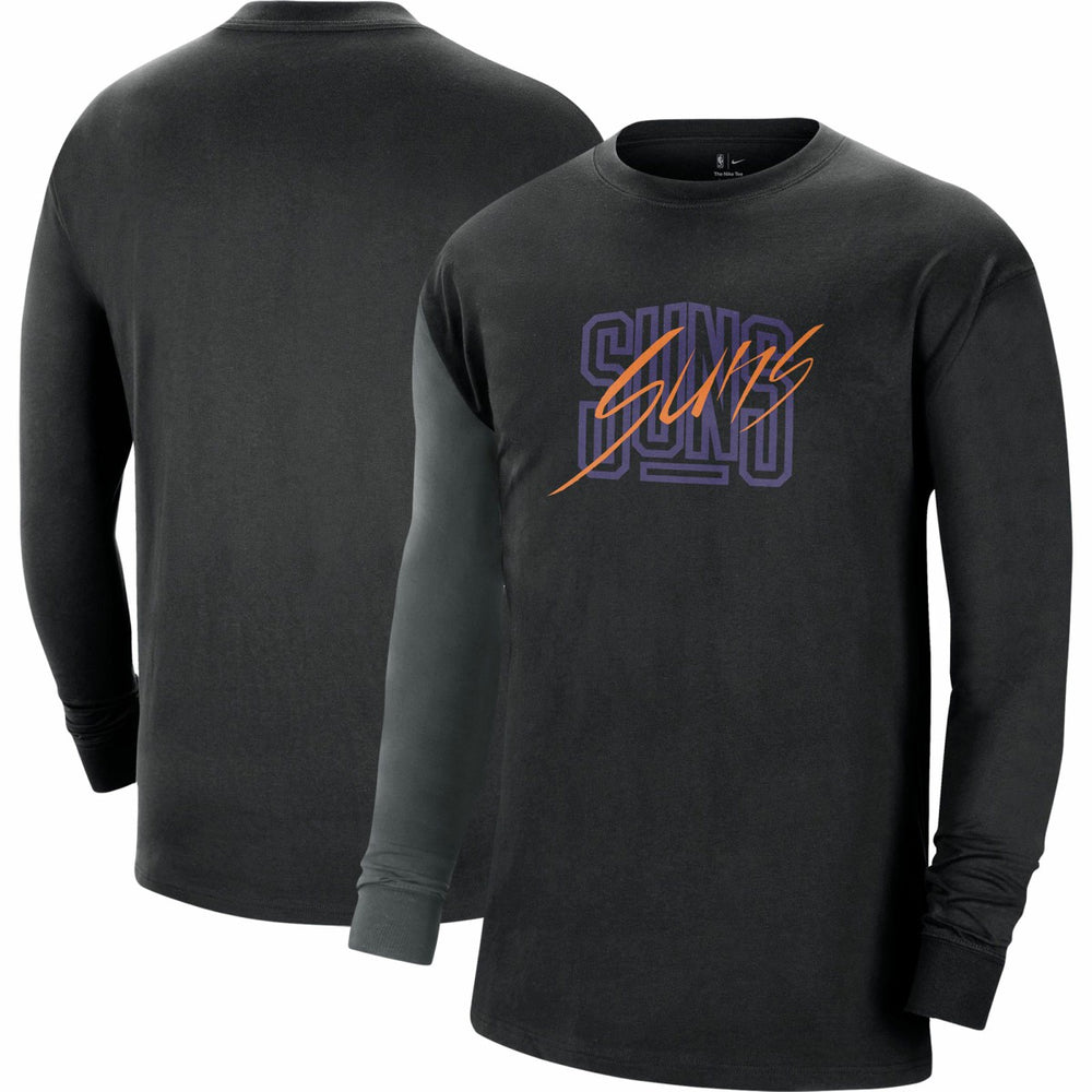 Phoenix Suns Courtside Versus Flight MAX90 Long Sleeve T-Shirt Black