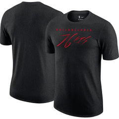 Philadelphia 76ers Courtside Versus Flight Max90 T-Shirt Heather Black