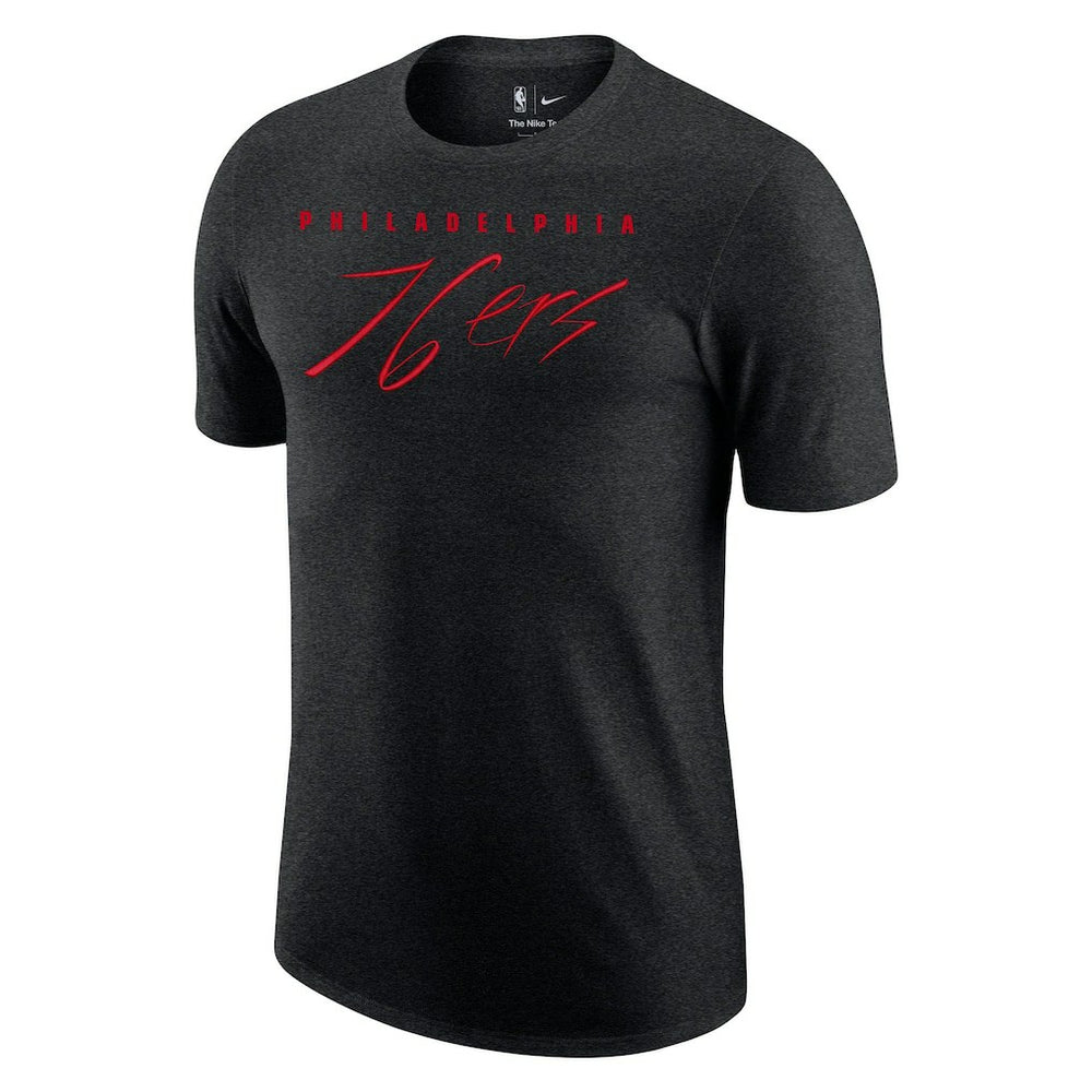 Philadelphia 76ers Courtside Versus Flight Max90 T-Shirt Heather Black