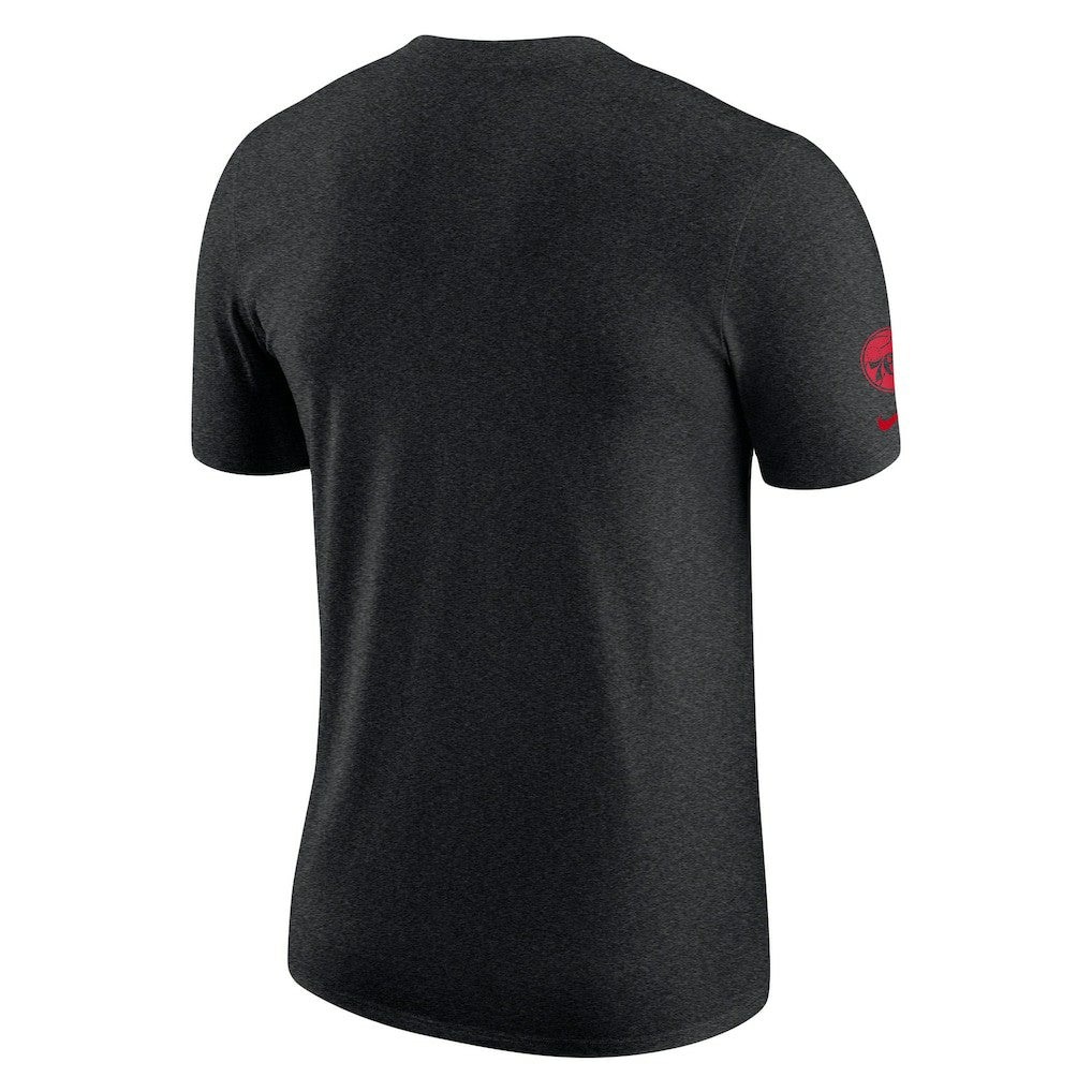 Philadelphia 76ers Courtside Versus Flight Max90 T-Shirt Heather Black