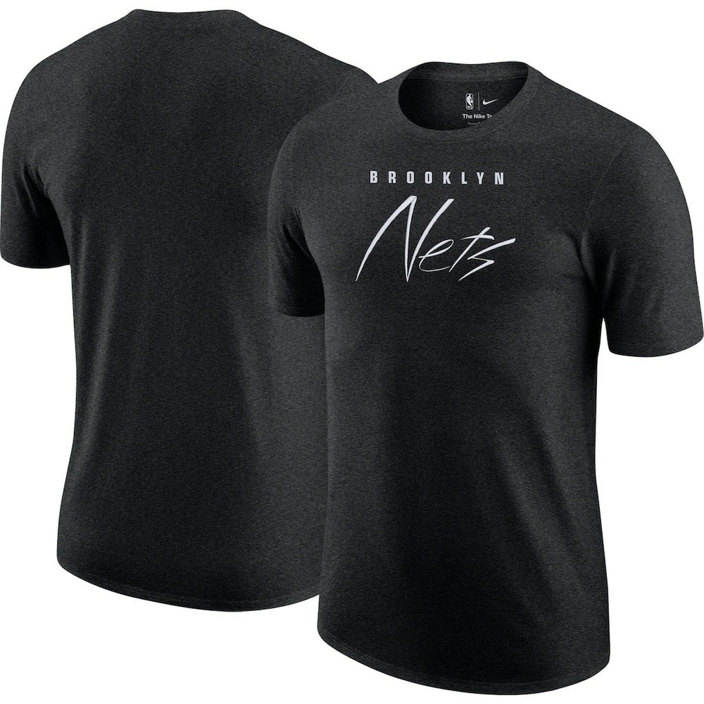 Brooklyn Nets Courtside Versus Flight Max90 T-Shirt Heather Black
