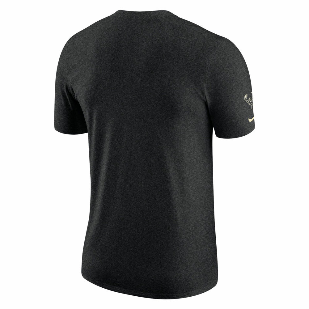 Milwaukee Bucks Courtside Versus Flight Max90 T-Shirt Heather Black