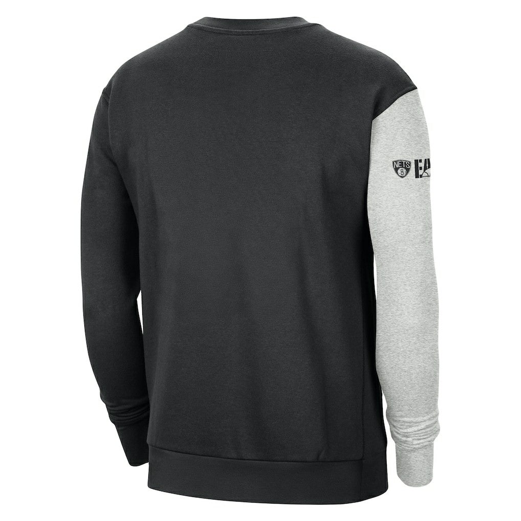 Brooklyn Nets Courtside Versus Force & Flight Pullover Sweatshirt Black/Heather Gray