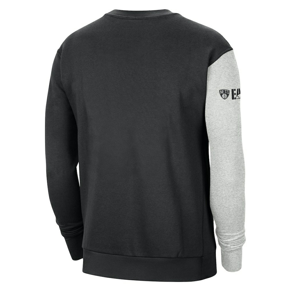 Brooklyn Nets Courtside Versus Force & Flight Pullover Sweatshirt Black/Heather Gray