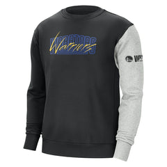 Golden State Warriors Courtside Versus Force & Flight Pullover Sweatshirt Black/Heather Gray