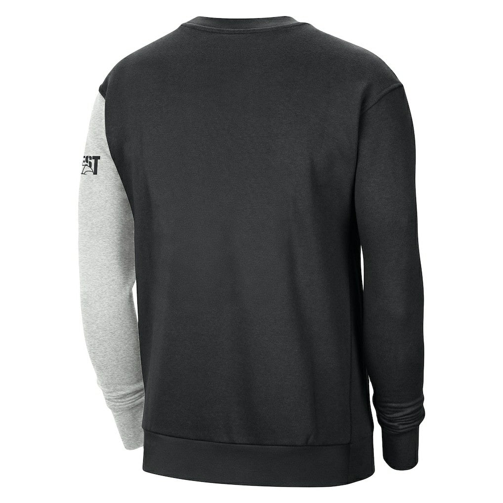 Golden State Warriors Courtside Versus Force & Flight Pullover Sweatshirt Black/Heather Gray