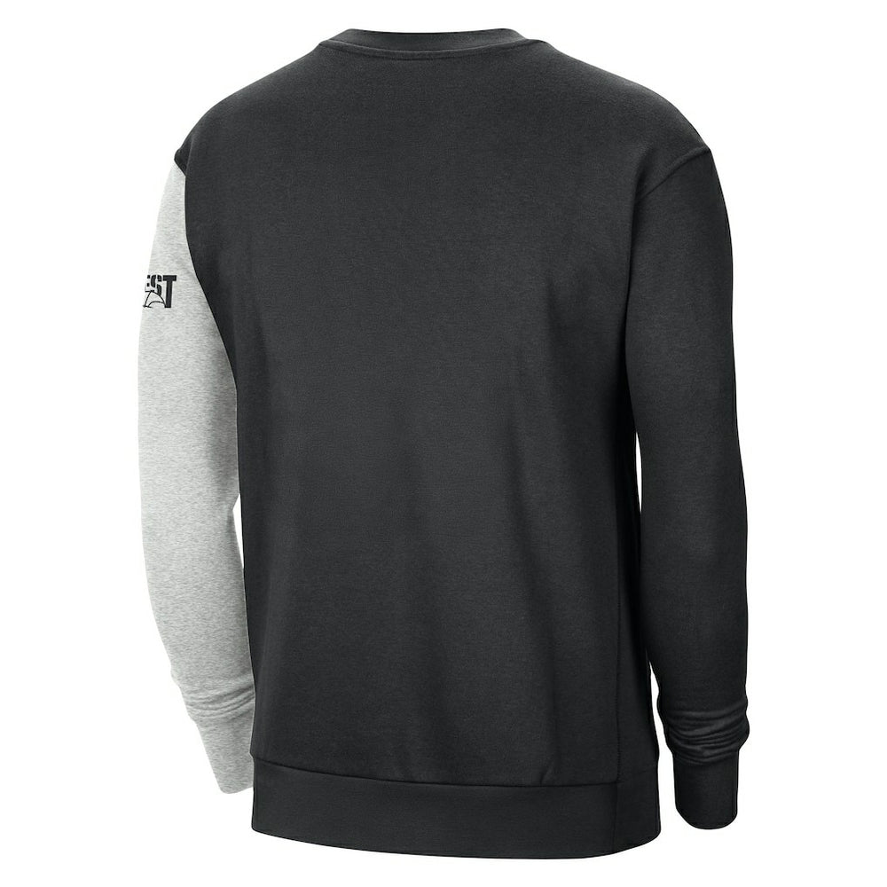 Golden State Warriors Courtside Versus Force & Flight Pullover Sweatshirt Black/Heather Gray