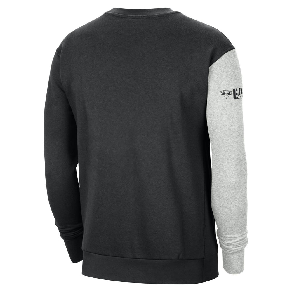 New York Knicks Courtside Versus Force & Flight Pullover Sweatshirt Black/Heather Gray