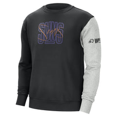 Phoenix Suns Courtside Versus Force & Flight Pullover Sweatshirt Black/Heather Gray