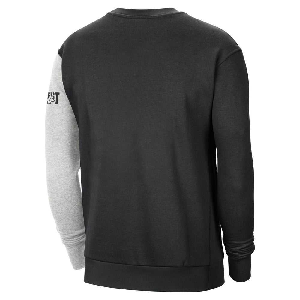 Phoenix Suns Courtside Versus Force & Flight Pullover Sweatshirt Black/Heather Gray