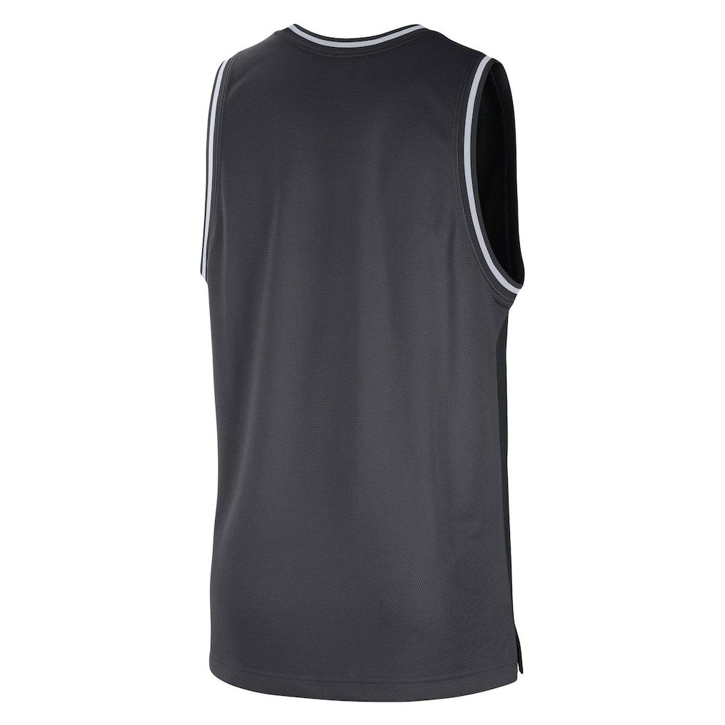 Brooklyn Nets Courtside Versus Force Split DNA Performance Mesh Tank Top Black/Anthracite