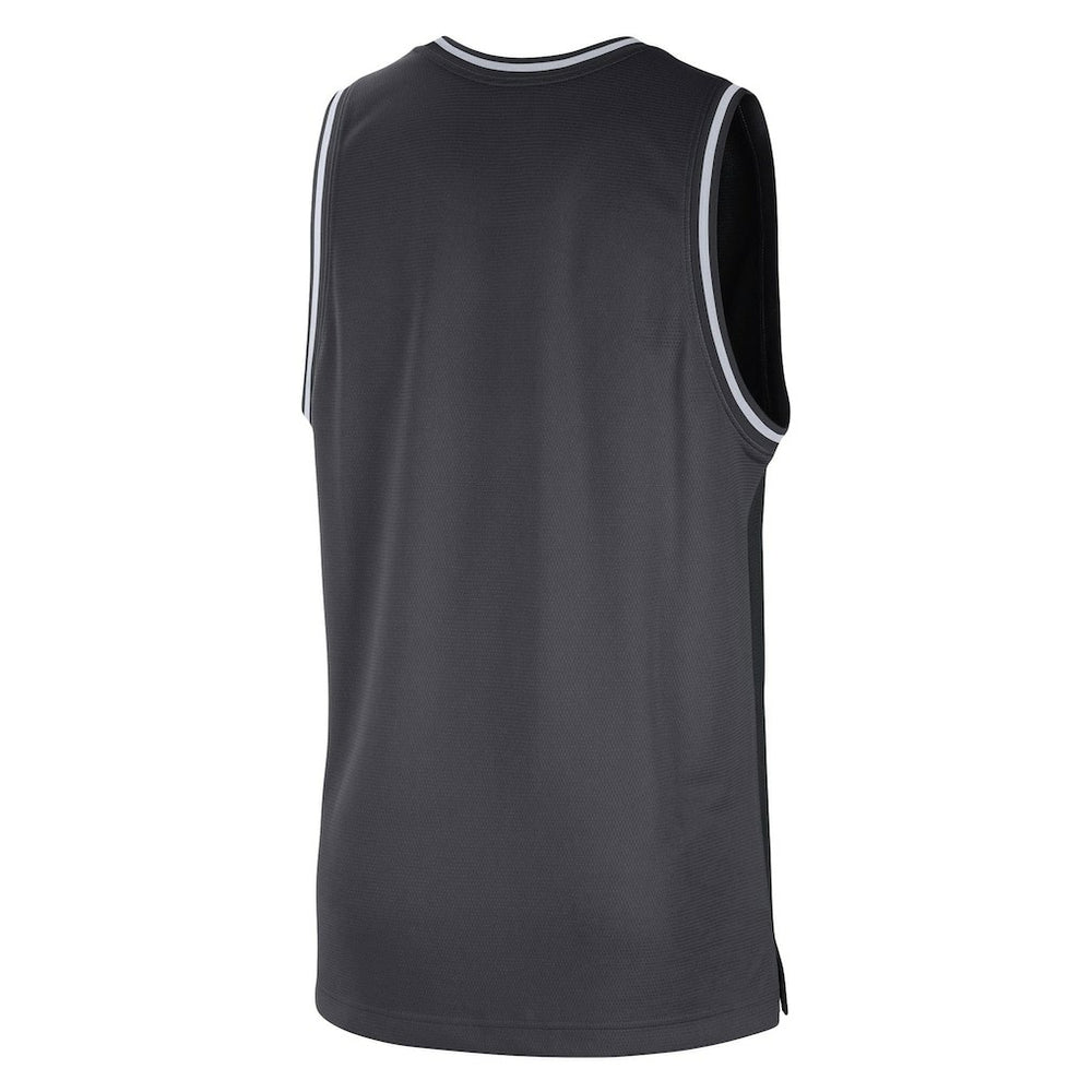 Brooklyn Nets Courtside Versus Force Split DNA Performance Mesh Tank Top Black/Anthracite