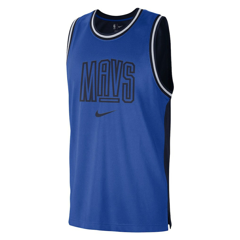 Dallas Mavericks Courtside Versus Force Split DNA Performance Mesh Tank Top Blue/Navy