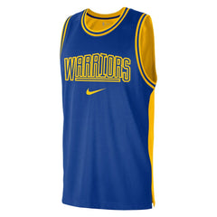Golden State Warriors Courtside Versus Force Split DNA Performance Mesh Tank Top Royal/Gold