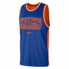 New York Knicks Courtside Versus Force Split DNA Performance Mesh Tank Top Blue/Orange
