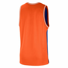 New York Knicks Courtside Versus Force Split DNA Performance Mesh Tank Top Blue/Orange