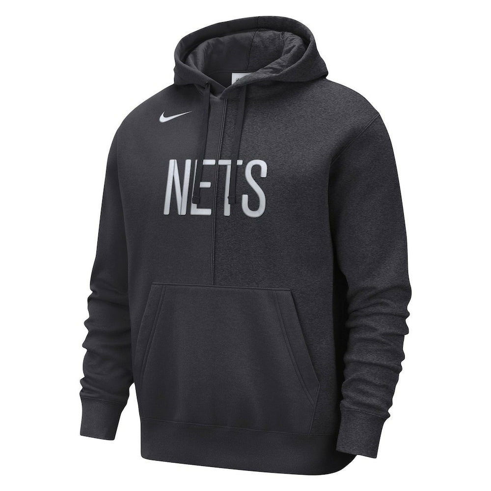 Brooklyn Nets Courtside Versus Stitch Split Pullover Hoodie Anthracite